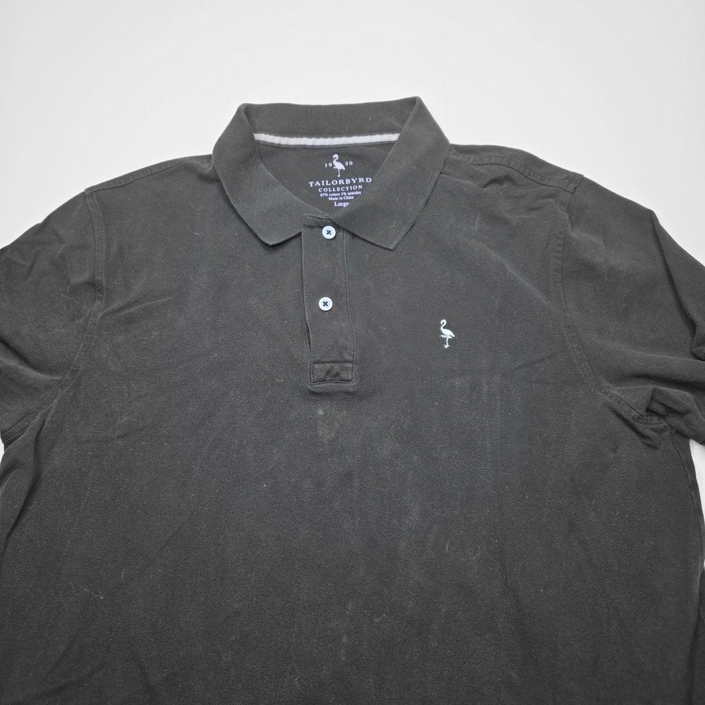 Tailorbyrd Men's Long Sleeve Polo Shirt Navy Blue, L